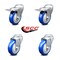 Service Caster 4 Inch Blue Polyurethane Swivel Bolt Hole Caster Set with 2 Total Lock Brake SCC-BHTTL20S414-PPUB-BLUE-2-S-2 - alternate 6